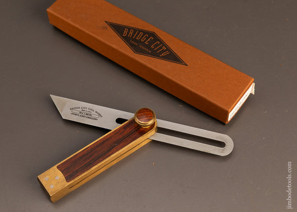 BRIDGE-CITY-TOOL-WORKS-TB-2-Sliding-T-Bevel-Square-Near-Mint-in-Box-120409
