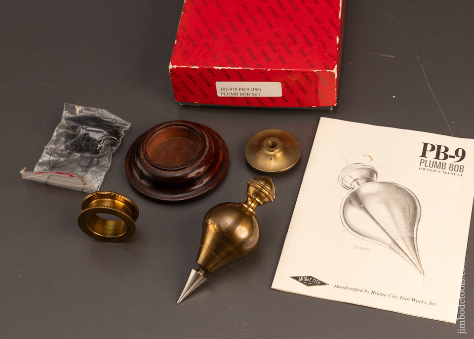 BRIDGE-CITY-TOOL-WORKS-PB-9-Plumb-Bob-Mint-in-Box-120419