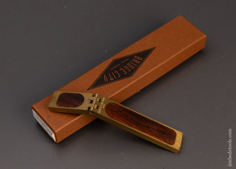 BRIDGE-CITY-TOOL-WORKS-SS-2-x-4-Saddle-Square-Rosewood-Near-Mint-in-Box-120425