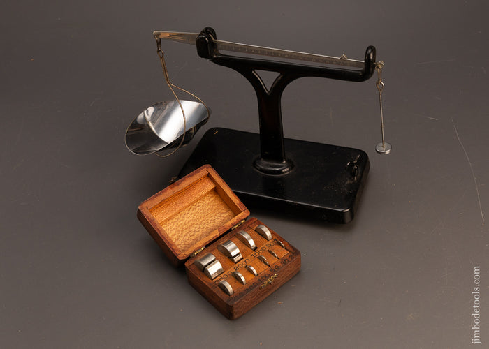 Rare-&-FineBROWN-&-SHARPE-No.-980-Yarn-Scale-with-Weight-Set-120459