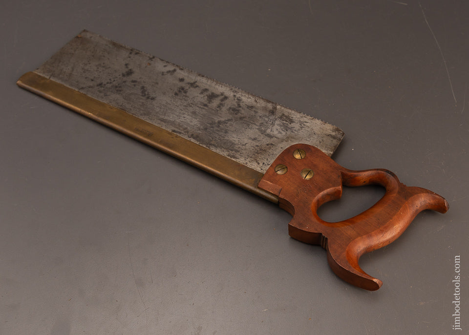 Crisp,-Fine,-Early-DISSTON-No.-5-Brass-Back-Saw-120460