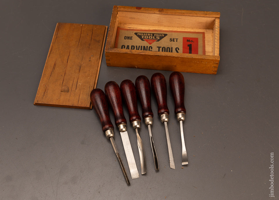Mint-in-Box-MILLERS-FALLS-No.-1-Carving-Tool-Set-120464