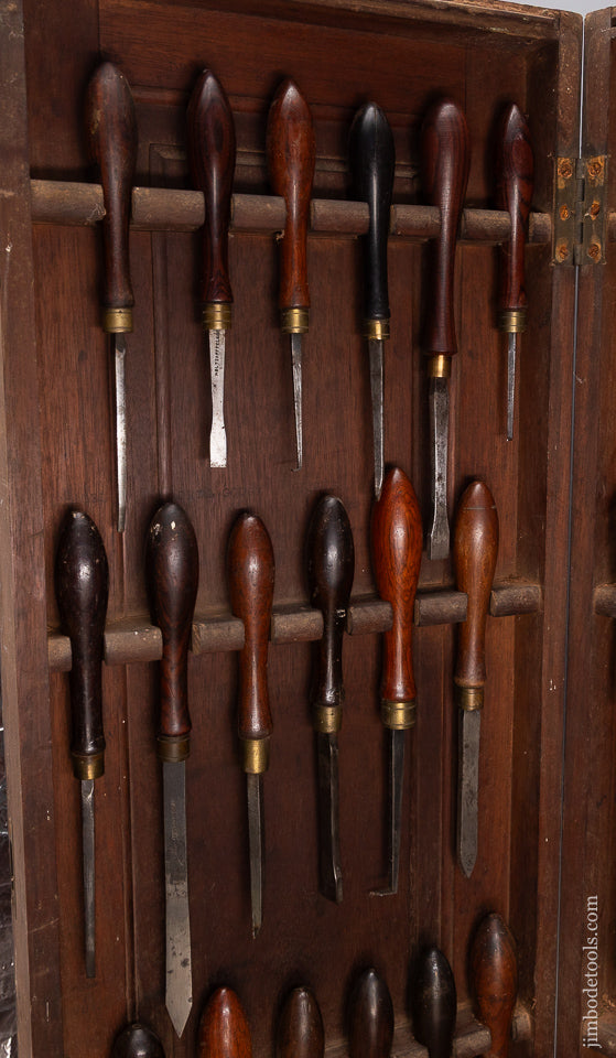 Spectacular-HOLTZAPPFEL-Triptych-with-75-Rosewood-Handled-Ornamental-Turning-Chisels-120470-AS-OF-APR-17