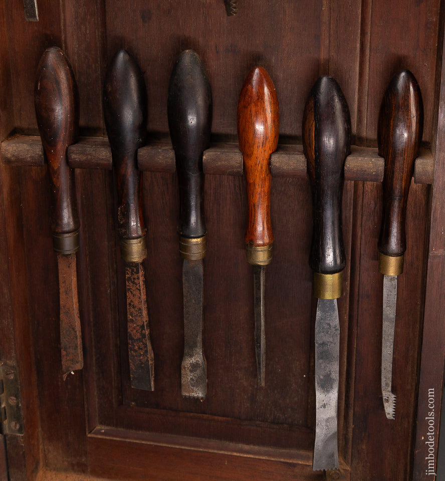 Spectacular-HOLTZAPPFEL-Triptych-with-75-Rosewood-Handled-Ornamental-Turning-Chisels-120470-AS-OF-APR-17