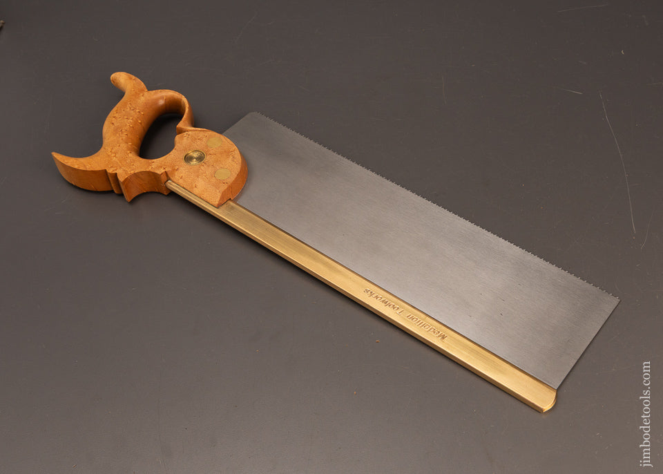 Stunning-Birdseye-Brass-Back-Tenon-Saw-by-MEDALLION-TOOL-WORKS-120478