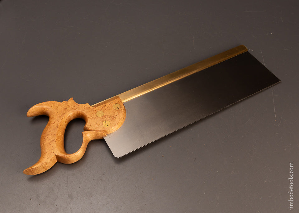 Stunning-Birdseye-Brass-Back-Tenon-Saw-by-MEDALLION-TOOL-WORKS-120478