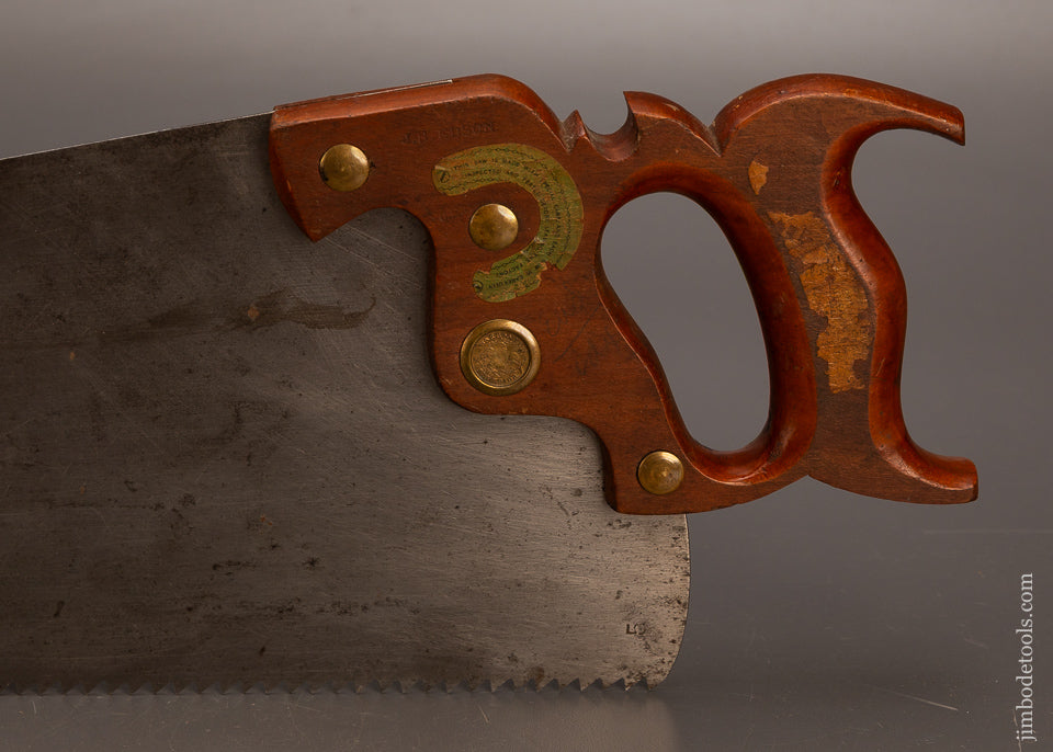 Premium-Extra-Fine-PENNSYLVANIA-SAW-MFG-CO.-Rip-Hand-Saw-with-Decals-No.-9-120517