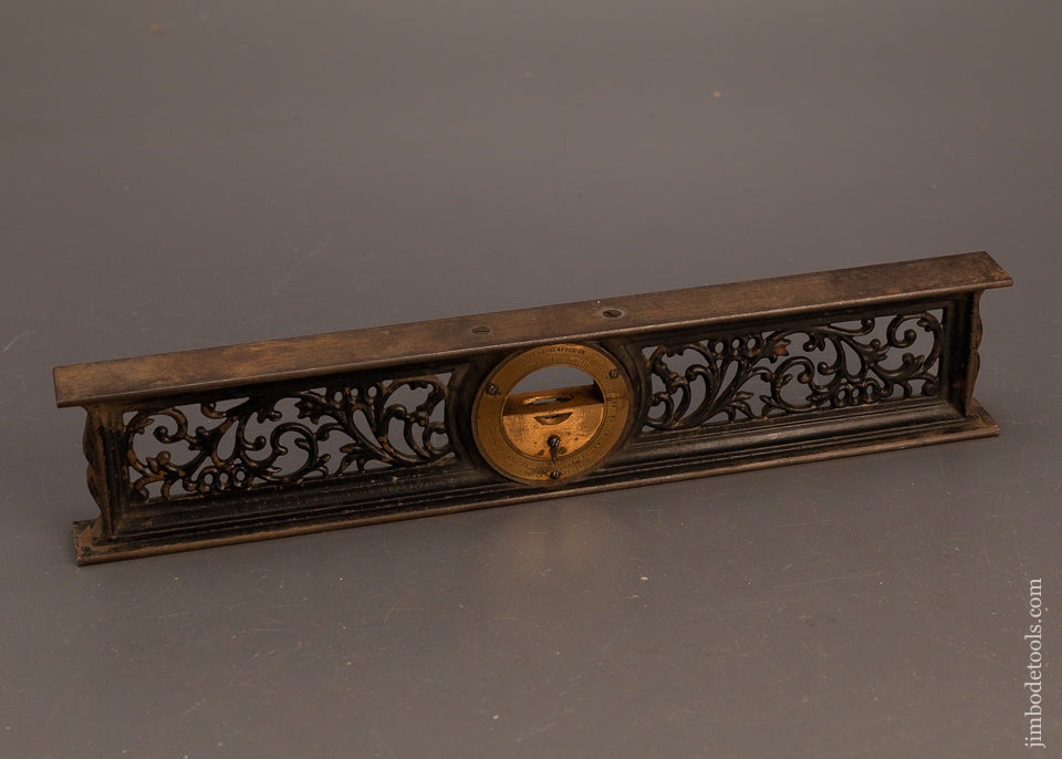 Fine-Ornate-DAVIS-Iron-Inclinometer-Level-120526