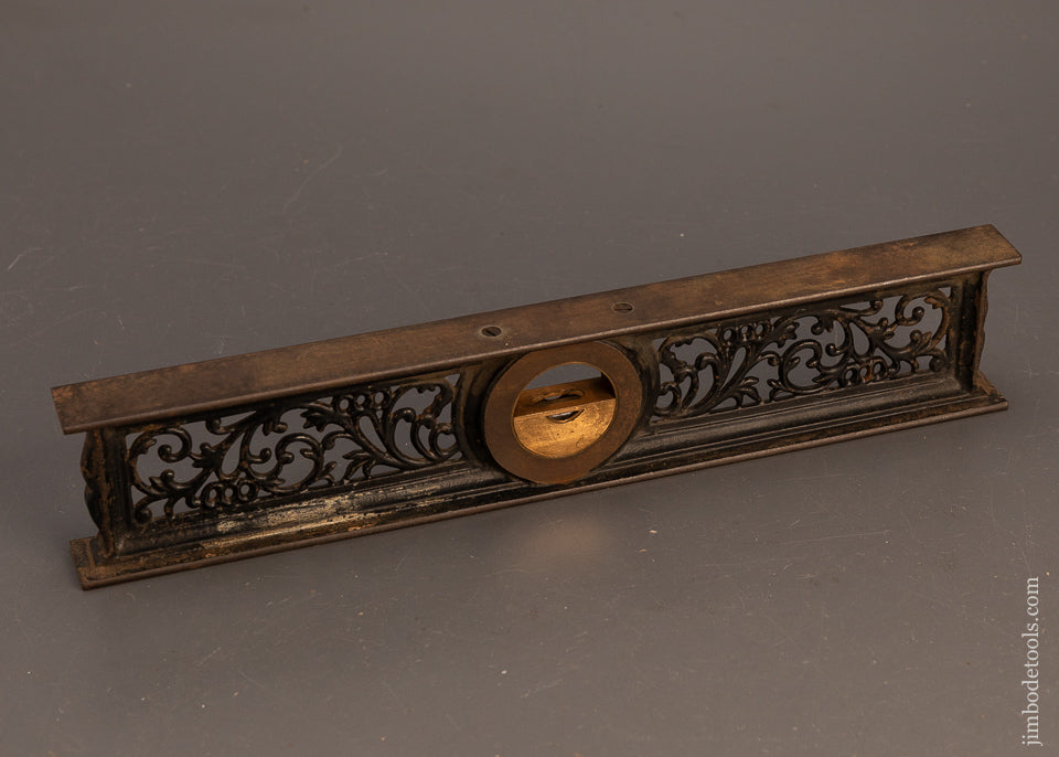 Fine-Ornate-DAVIS-Iron-Inclinometer-Level-120526