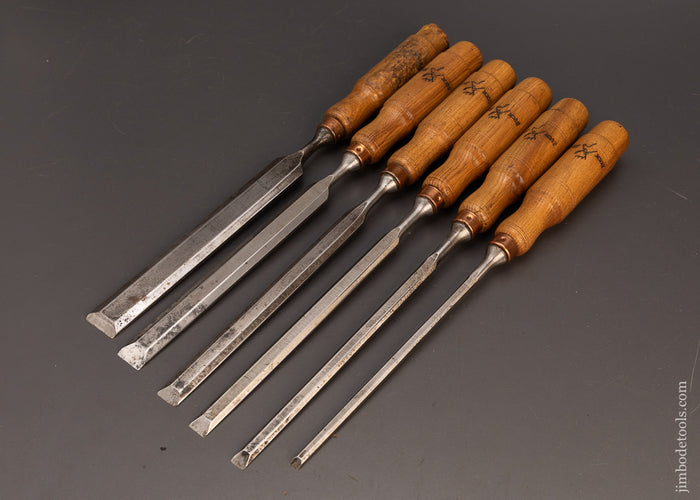 Excellent-Set-of-6-BUCK-BROS.-Long-Paring-Chisels-120556