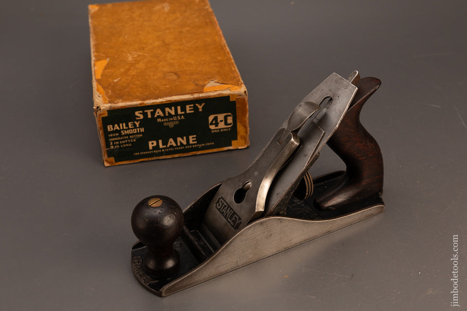 Early-Sweetheart-STANLEY-No.-4C-Smooth-Plane-in-Original-Box-120559