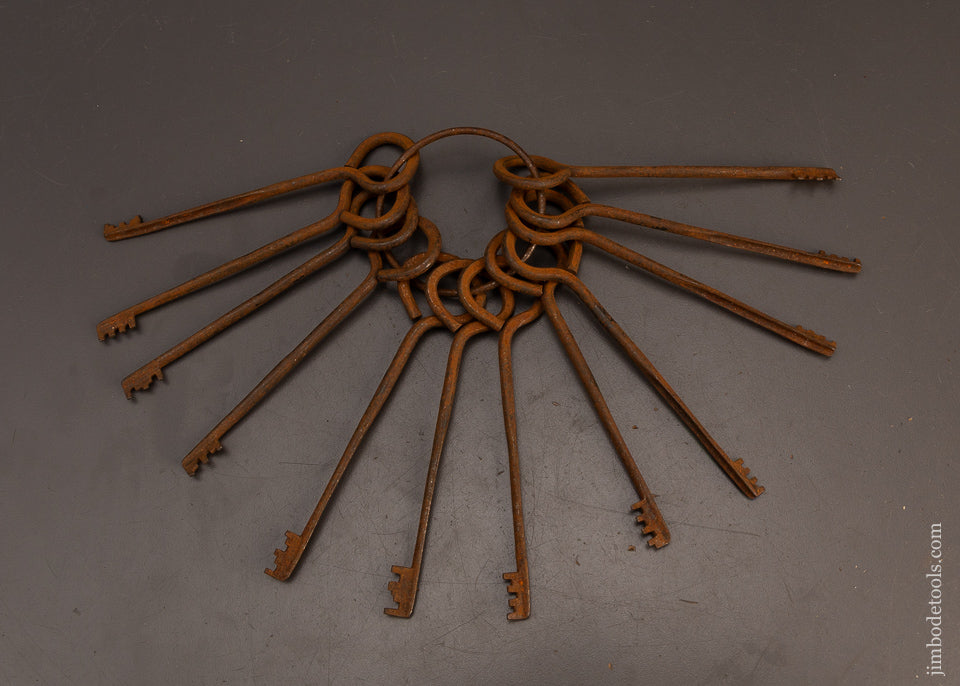 Early-Locksmith’s-Set-of-Skeleton-Keys-Lock-Picks-120560