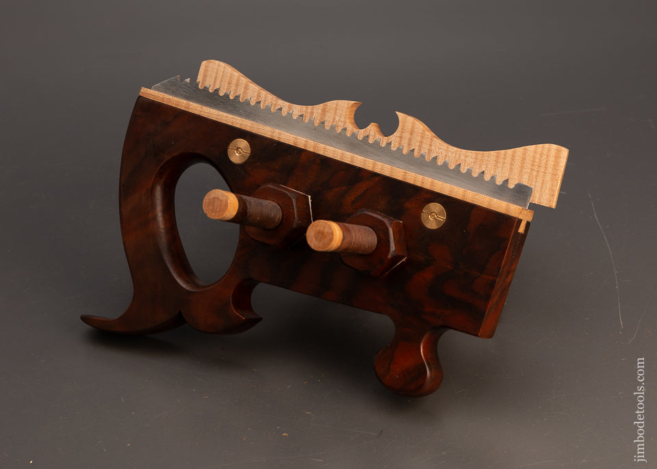 Spectacular-Tiger-Maple-&-Walnut-Burl-Kerfing-Plane-BAD-AXE-TOOL-WORKS -120663