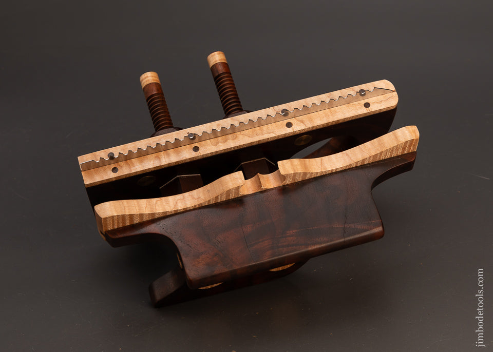 Spectacular-Tiger-Maple-&-Walnut-Burl-Kerfing-Plane-BAD-AXE-TOOL-WORKS -120663