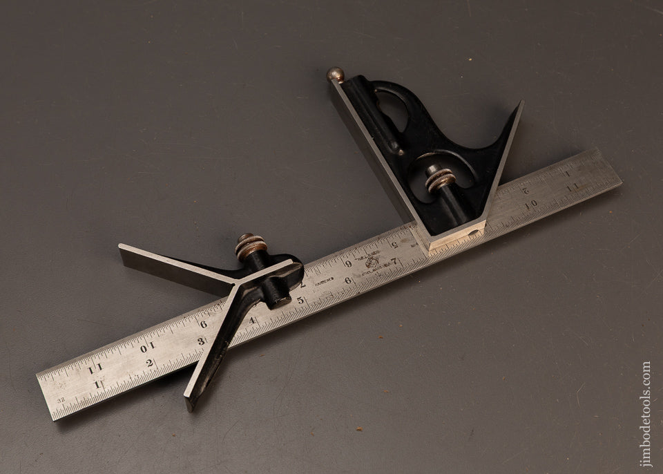 Near-Mint-12-Inch-STARRETT-Combination-Square-Set-120667
