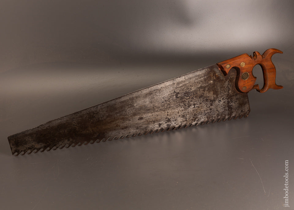 Very-Rare-W.B.-GREGORY-Albany,-N.Y.-28-1/2-Inch-Hand-Saw-for-Ice-Double-Nib-120673