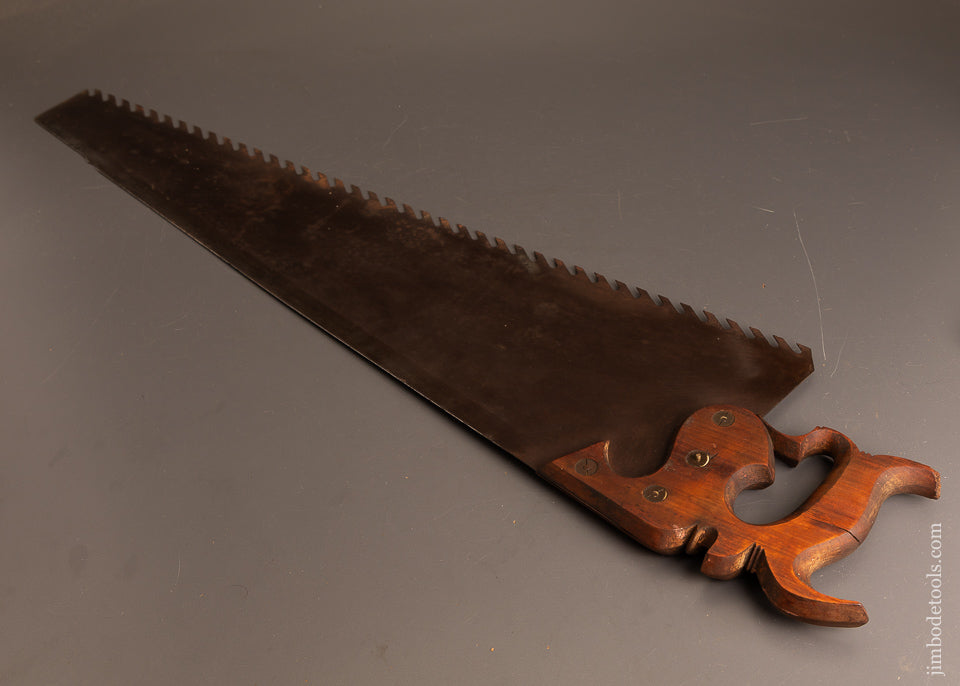 Very-Rare-W.B.-GREGORY-Albany,-N.Y.-28-1/2-Inch-Hand-Saw-for-Ice-Double-Nib-120673