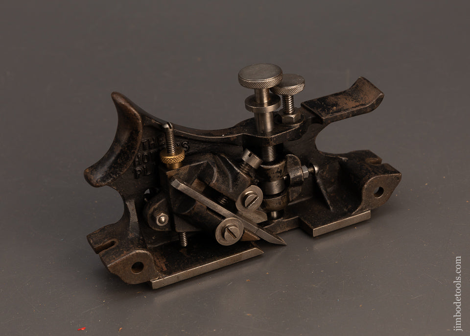 Rare-&-Fine-HOWKINS-PATENT-Model-C-Plow-Plane-120681