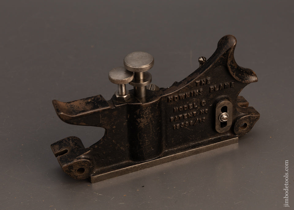Rare-&-Fine-HOWKINS-PATENT-Model-C-Plow-Plane-120681