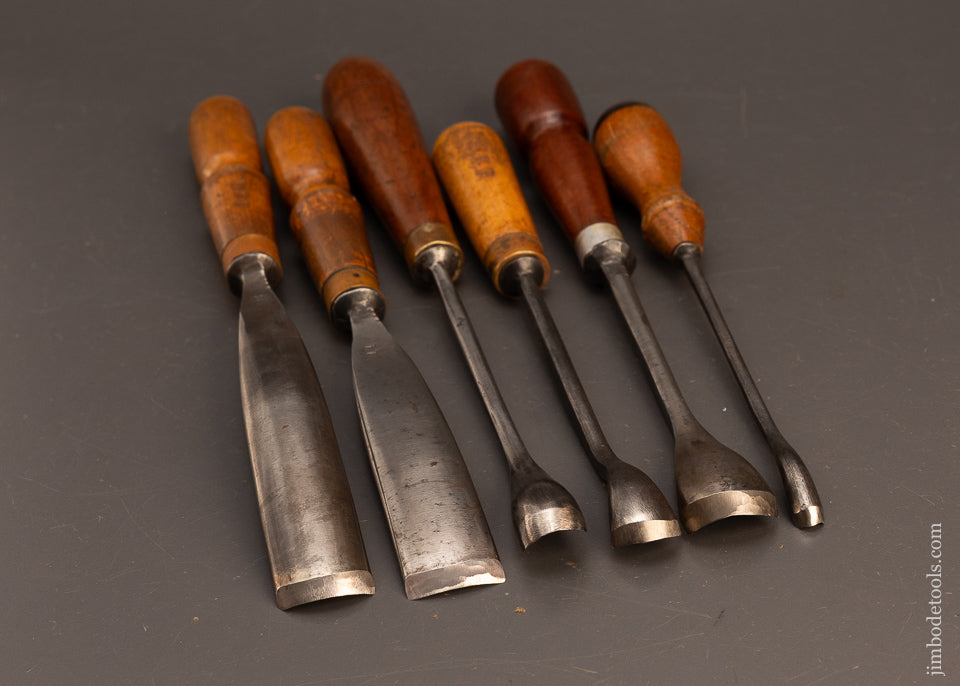 6 Exceptionally Large Carving Gouges - 120684