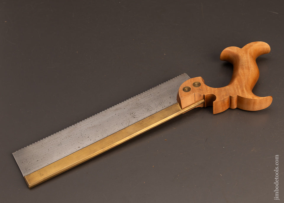 Near-Mint-Discontinued-Tiger-Maple-LIE-NIELSEN-Brass-Back-Dovetail-Saw-120688
