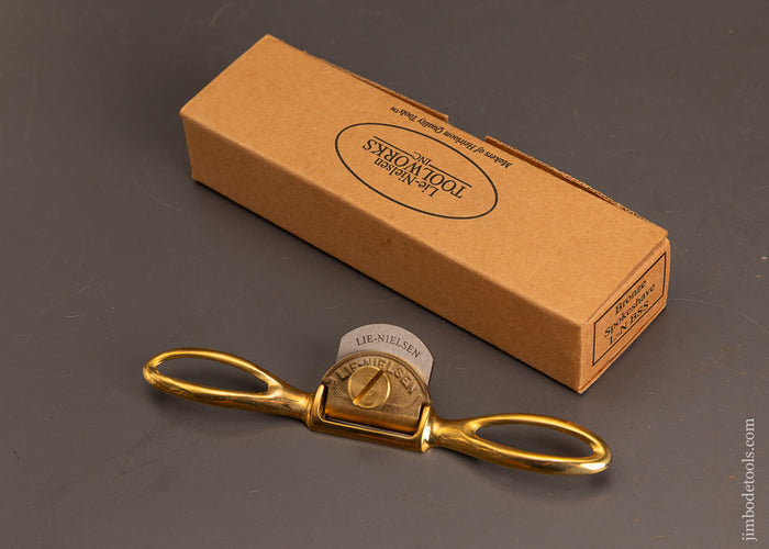 LIE-NIELSEN-Bronze-Flat-Bottom-Spoke-Shave-Mint-in-Box-120690