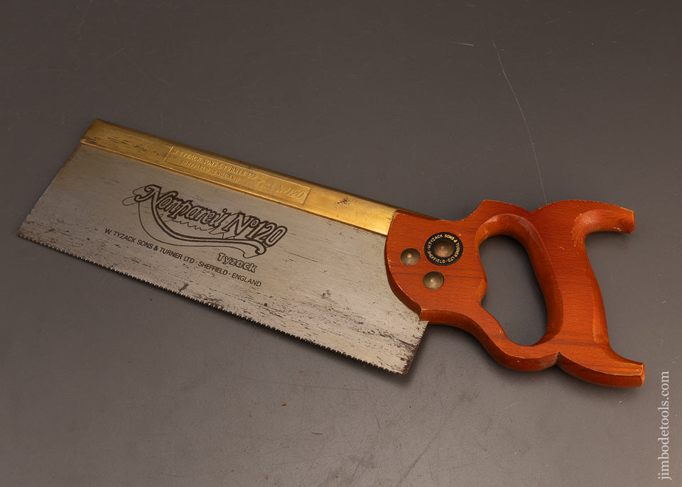 Near-Mint-TYZACK-&-SONS-&-TURNER-Brass-Back-Dovetail-Saw-120700