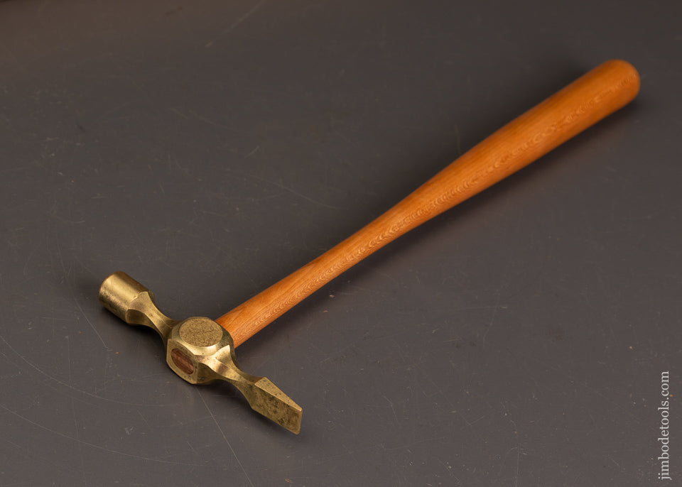 LIE-NIELSEN-Brass-Cross-Peen-Hammer-Mint-in-Box-120712