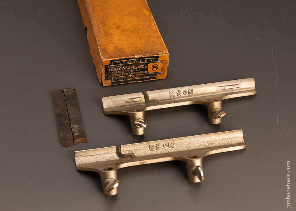 STANLEY-No.-8-Hollow-&-Round-Bottoms-for-No.-45-Combination-Plane-Near-Mint-in-Box-120720