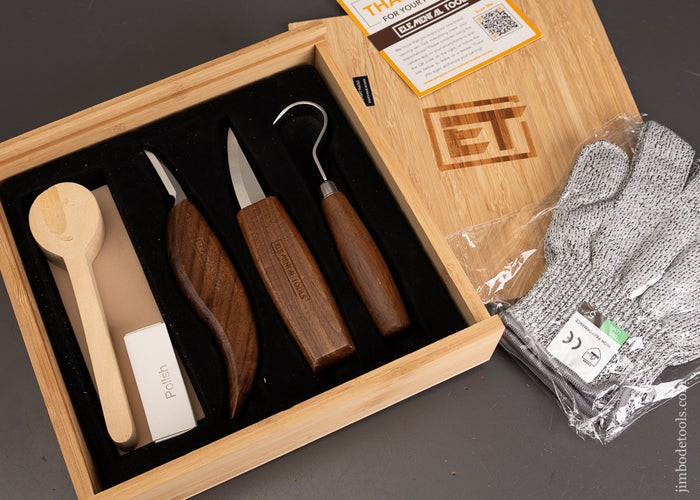 ELEMENTAL-TOOLS-Spoon-Carving-Set-Mint-in-Box-120725