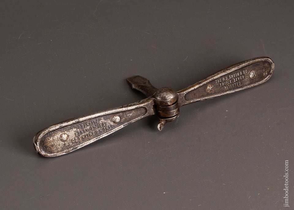 Rare-H.D.-SMITH-PAT’d-Triple-Lever-Perfect-Handle-Screwdriver-120731