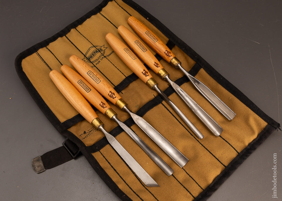 Mint-Set-of-6-GREENLEE-Carving-Chisels-120740