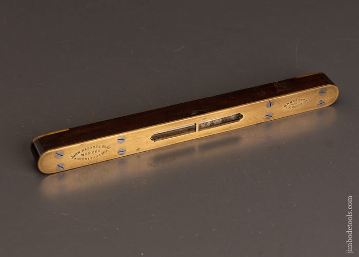 Fine-9-Inch-JOHN-RABONE-&-SONS-Rosewood-&-Brass-Level-120754