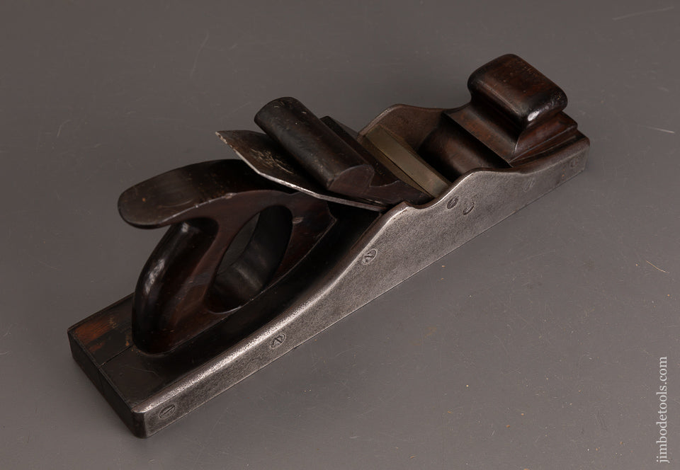 Remarkable-SPIERS-(Unmarked)-13-1/2-Inch-Rosewood-Infill-Dovetailed-Bench-Plane-120761