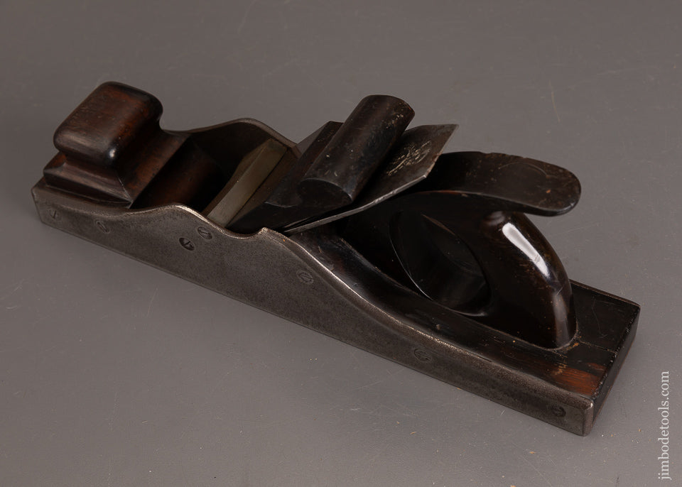 Remarkable-SPIERS-(Unmarked)-13-1/2-Inch-Rosewood-Infill-Dovetailed-Bench-Plane-120761
