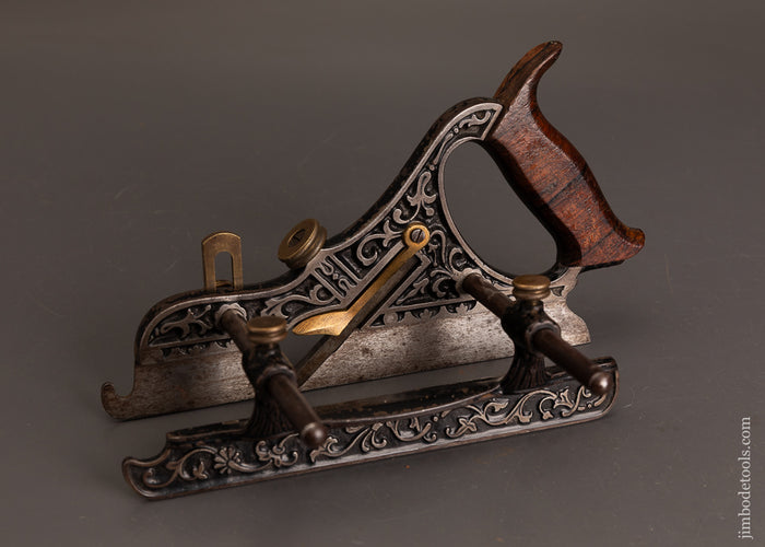Exceptional-STANLEY-MILLERS-PATENT-No.-43-Ornate-Plow-Plane-120847