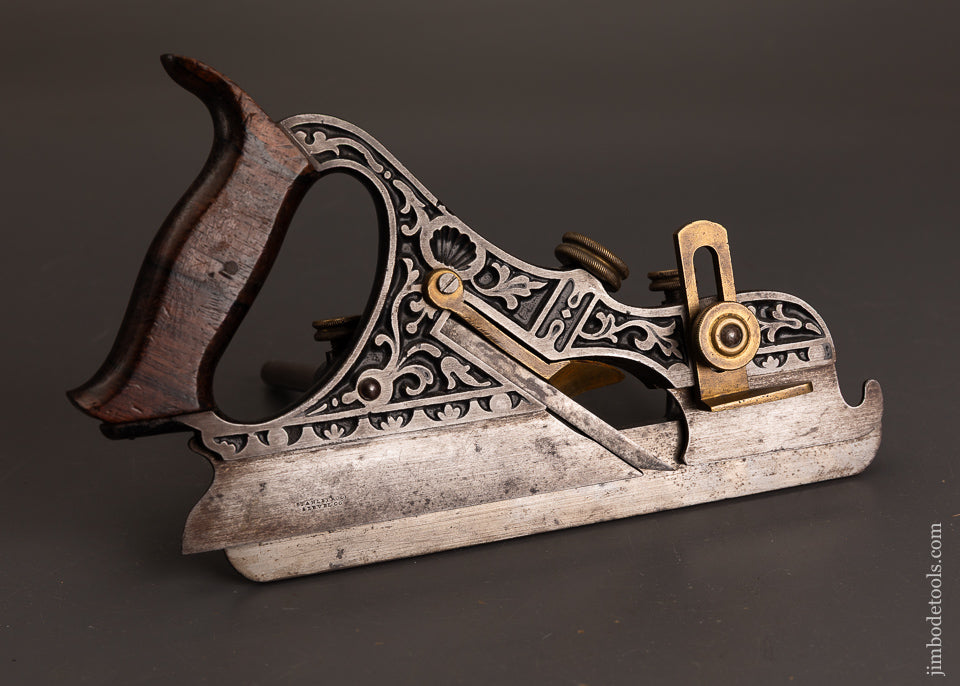 Exceptional-STANLEY-MILLERS-PATENT-No.-43-Ornate-Plow-Plane-120847