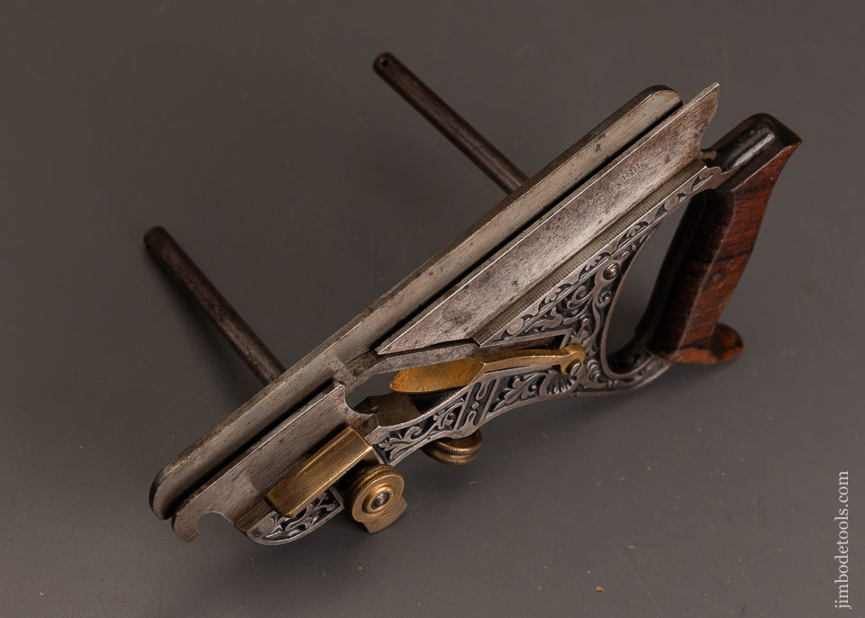 Exceptional-STANLEY-MILLERS-PATENT-No.-43-Ornate-Plow-Plane-120847