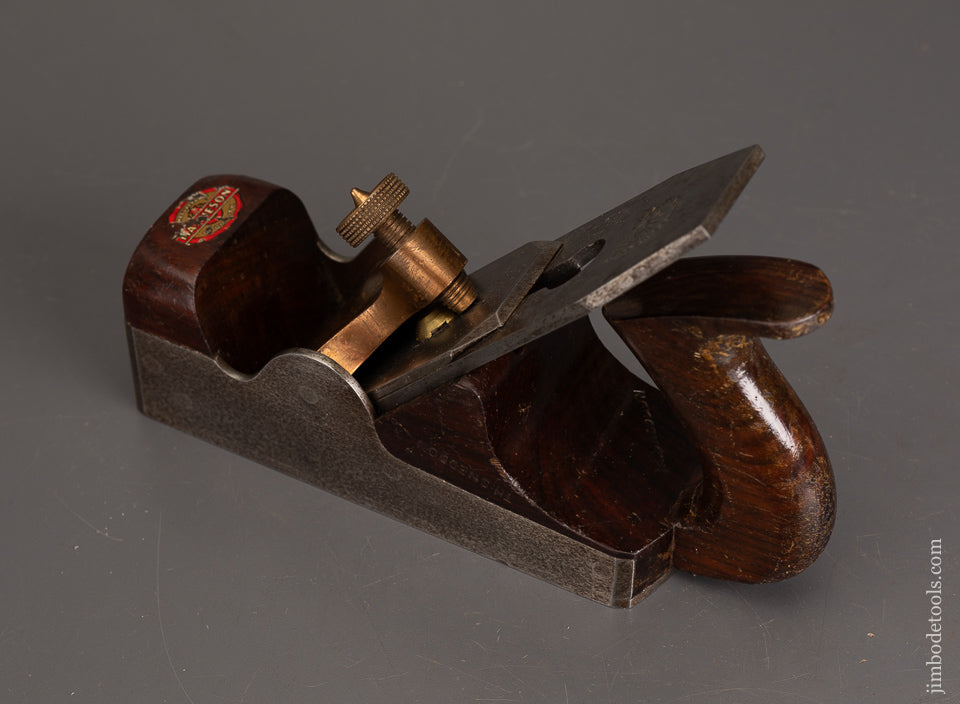 Premium Extra Fine MATHIESON Dovetailed Rosewood Infill Smooth Plane with Decal - 120899
