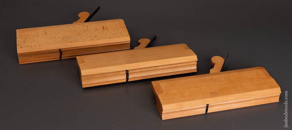Modern-Maker-R.A.-VAUGHAN-Graduated-Set-of-3-Ovoloe-Moulding-Planes-120901