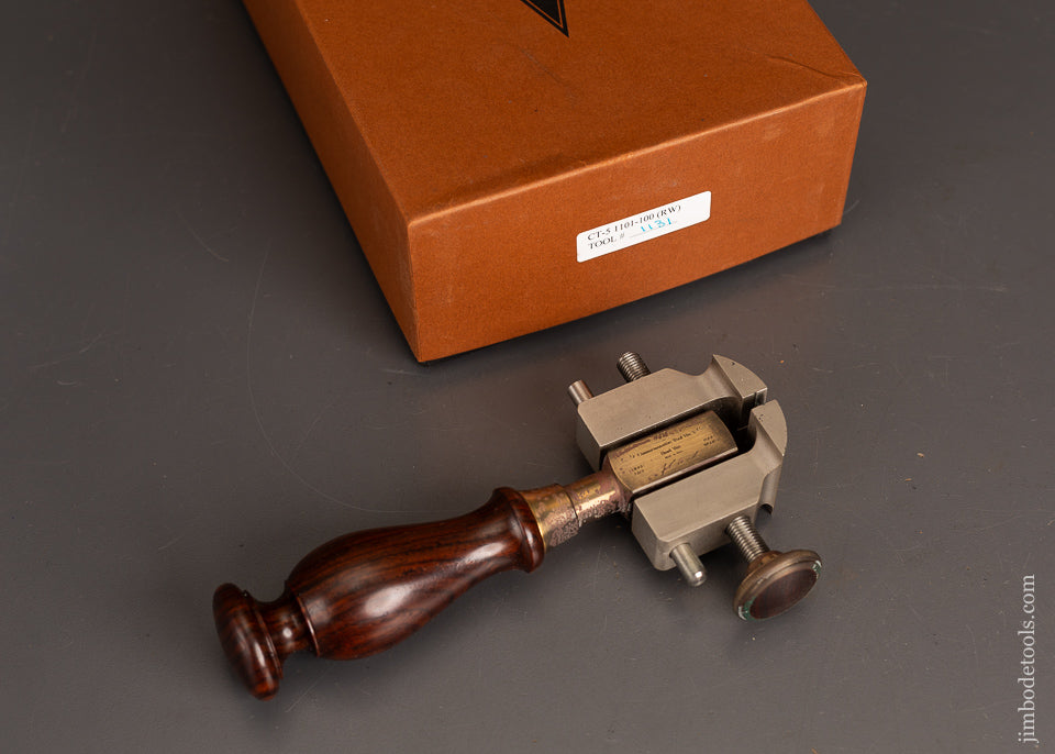 BRIDGE-CITY-TOOL-WORKS-CT-5-Rosewood-Hand-Vise-Near-Mint-in-Box-120916