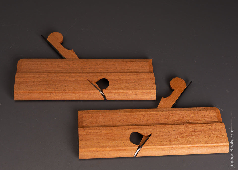 M.S.-BICKFORD-Mint-18th-Century-Style-Side-Round-Moulding-Plane-Pair-3/8-Inch-120920