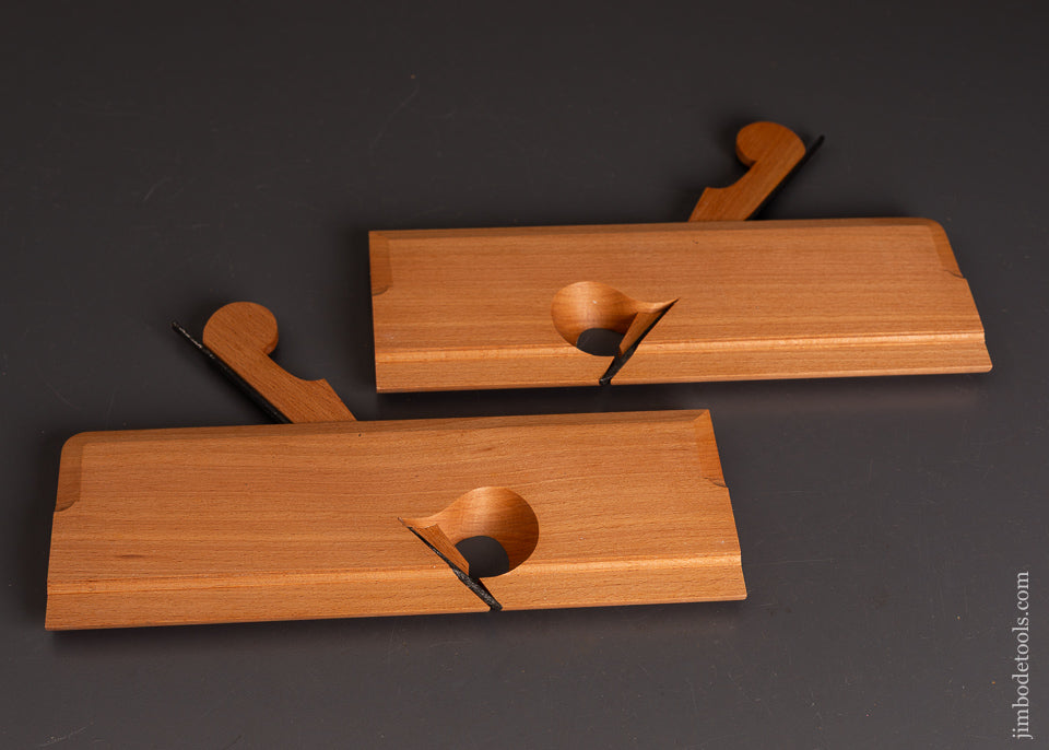M.S.-BICKFORD-Mint-18th-Century-Style-Side-Round-Moulding-Plane-Pair-3/8-Inch-120920