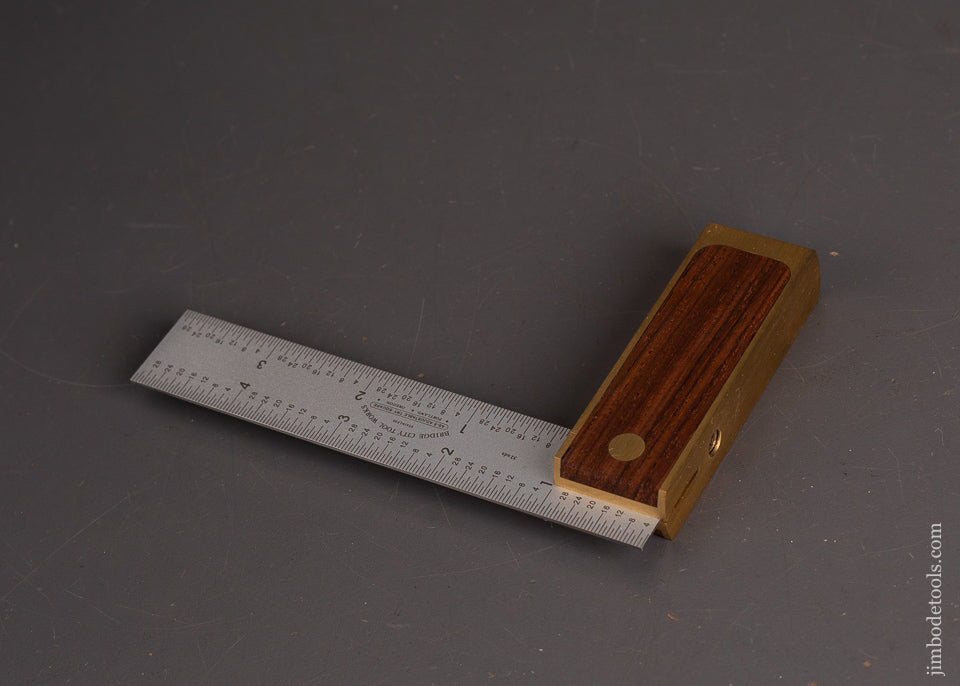 Mint-in-Box-BRIDGE-CITY-TOOL-WORKS-AS-5-Rosewood-Adjustable-Try-Square-120930