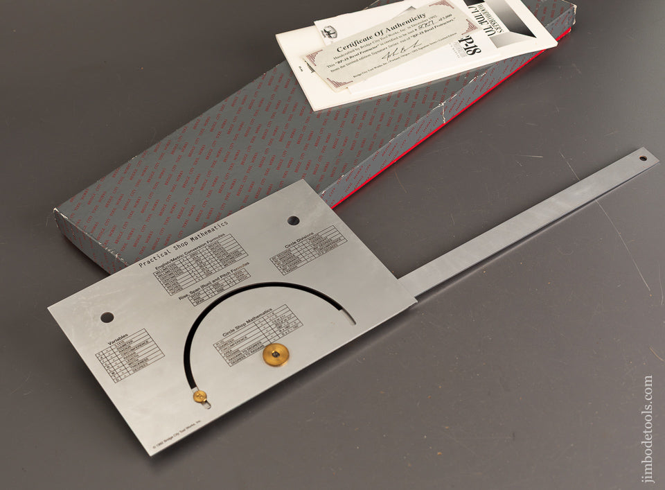 BRIDGE-CITY-TOOL-WORKS-BP-18-Bevel-Protractor-Mint-in-Box-120934