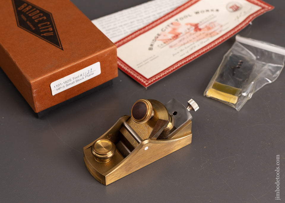 BRIDGE-CITY-TOOL-WORKS-HP-5-Block-Plane-Near-Mint-in-Box-120945