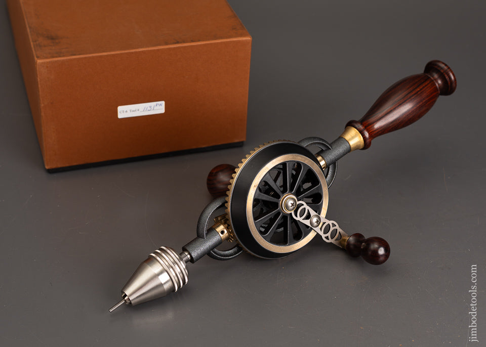 BRIDGE CITY TOOL WORKS CT-6 Rosewood Hand Drill Mint in Box - 120954