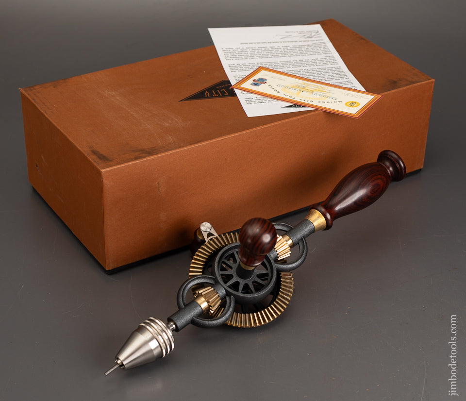 BRIDGE CITY TOOL WORKS CT-6 Rosewood Hand Drill Mint in Box - 120954