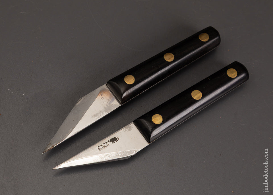 Fine-Pair-of-LEE-VALLEY,-GARRETT-WADE-Ebony-Marking-Knives-Left-&-Right-120967