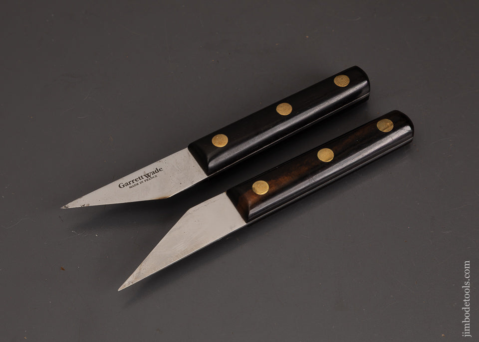 Fine-Pair-of-LEE-VALLEY,-GARRETT-WADE-Ebony-Marking-Knives-Left-&-Right-120967